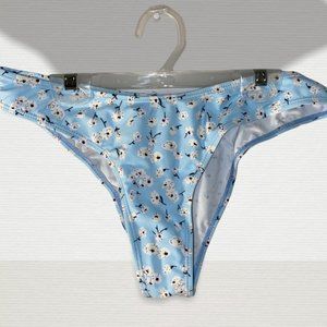 Blue Floral Bikini Bottoms (never worn)
